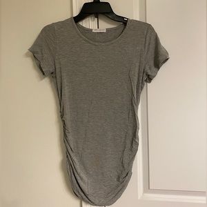 Grey Maternity Short Sleeve Shirt